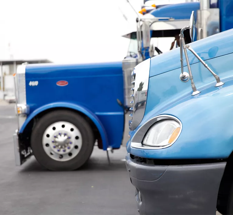 trucks in approved freight yard