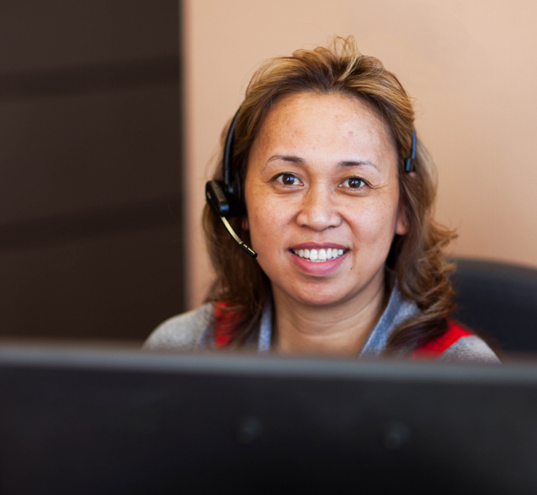 office-worker-headset-is-right office worker on headset