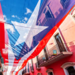 puerto rico flag over street