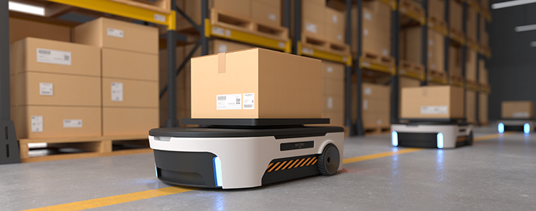 Autonomous Robot transportation in warehouses,