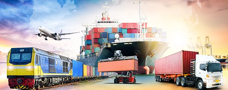 Global business logistics import export background and container cargo freight ship transport concept